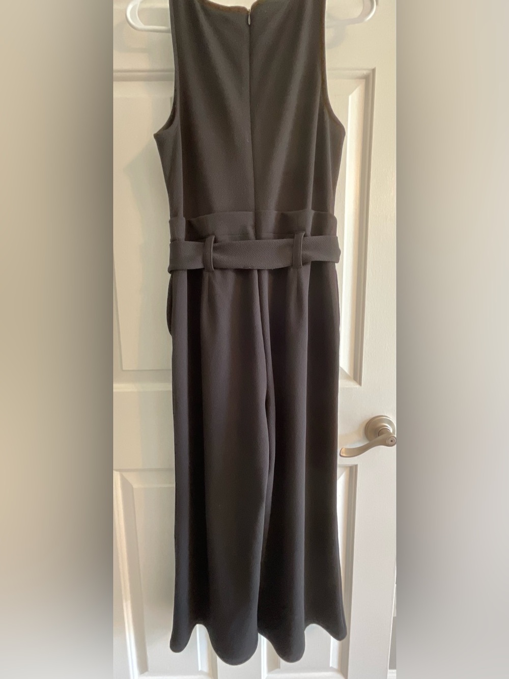 MACY’S Bar III® Black Sleeveless Belted Jumpsuit with Pockets Size Petite Small - Picture 3 of 12